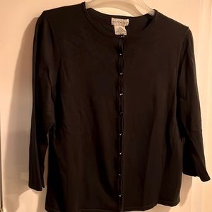 White Stag Black Button-down Sweater